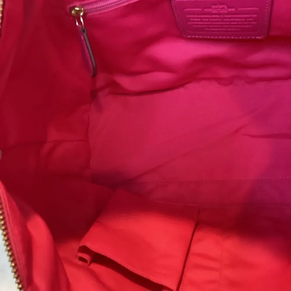 Coach Bag Purse Handbag Colette Leather Carryall Satchel Tote Pocketbook Pink